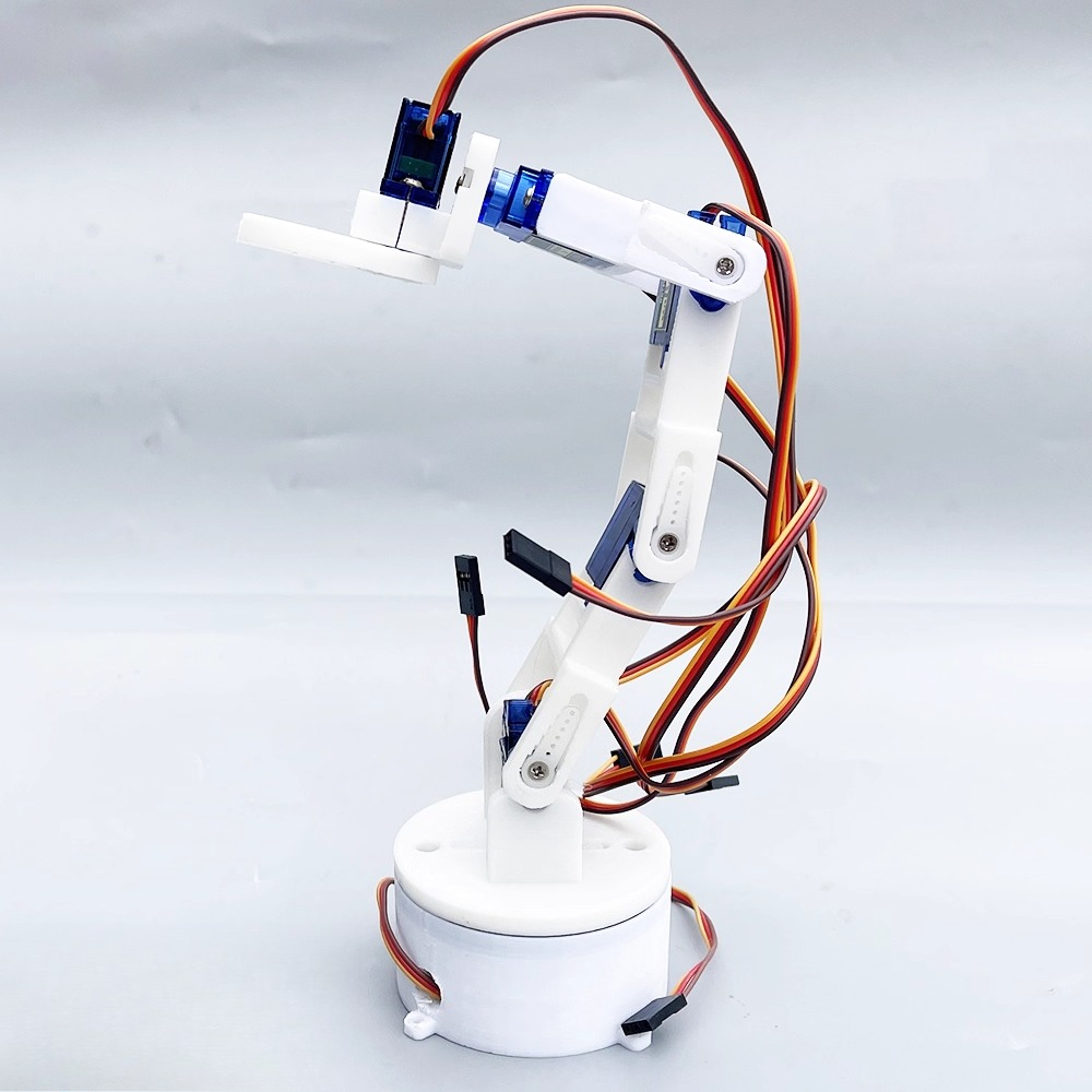 3D Printing Robot Arm - 3D-gedruckter weißer sechsachsiger Roboterarm DIY-Roboterbaugruppe für