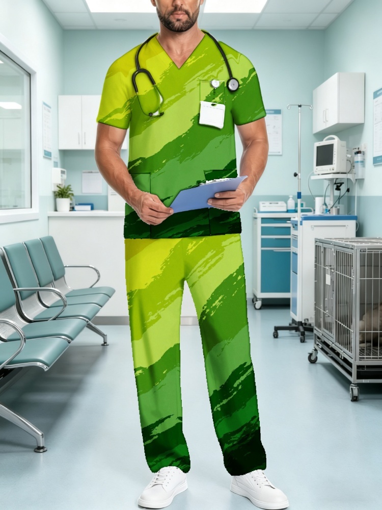 3D Printing For Medical - Bestseller Herren Bedruckte Medizinische Arbeitskleidung Mehrere