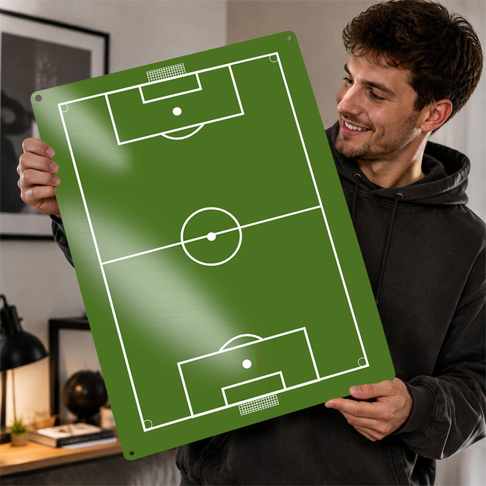 3D Printing Diagram - Fußballfeld-Diagramm Poster Retro 3D-Gedruckte Metallschilder Individualisierte