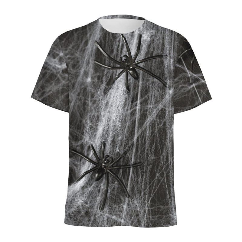 3D Printing Web - Halloween Spinnennetz Grafik T-Shirt für Männer