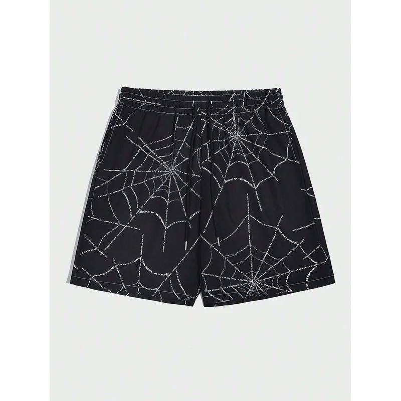 3D Printing Web - Goth Männer Einfache Spinnennetz Druck Shorts