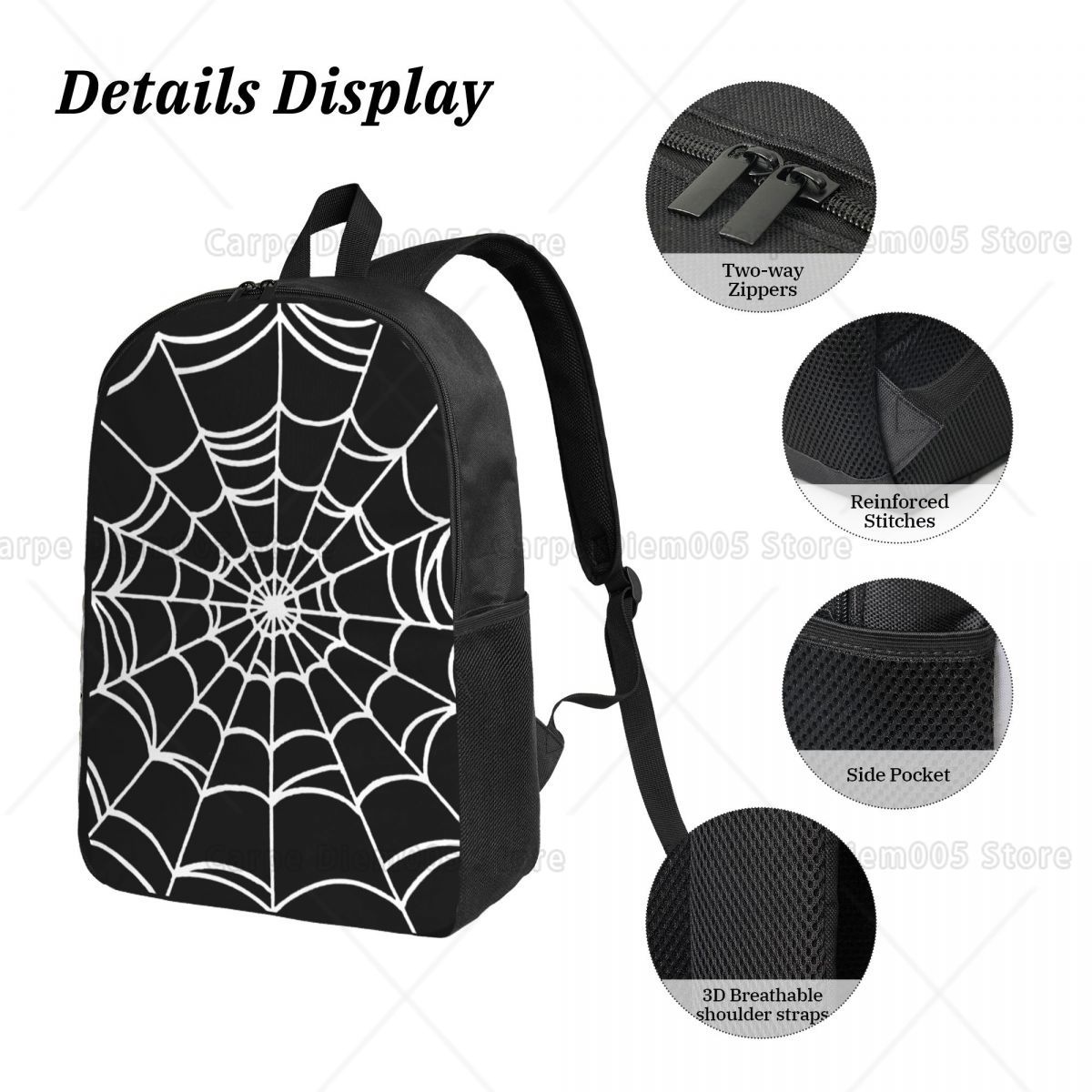 Black Web Spider Prints Rucksa – 3D Printing Web Bewertung und Preis