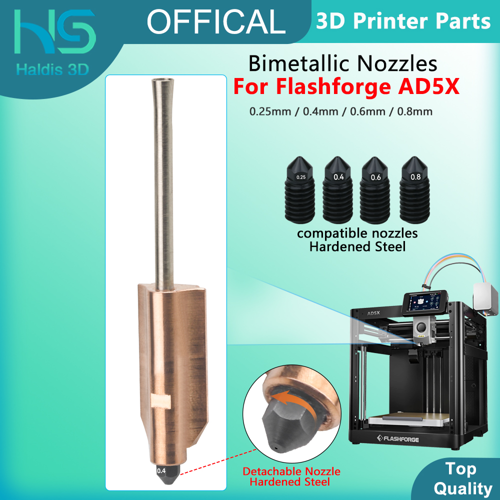 Für Flashforge AD5X Bimetall-D – Nozzle 0.4Mm Hardened Bewertung und Preis